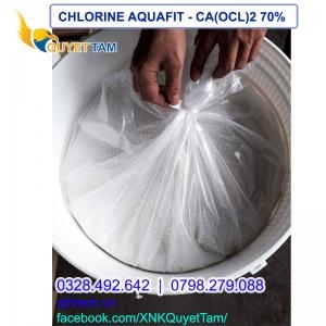 CHLORINE AQUAFIT (Ấn Độ - thùng lùn) - Calcium Hypochloride Ca(OCl)2 62%